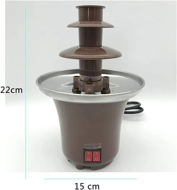 Chocolate Fondue Fountain, 3 Tiers Mini Electric Chocoalte Melting MachineM1