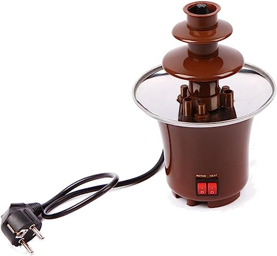 Chocolate Fondue Fountain, 3 Tiers Mini Electric Chocoalte Melting MachineM1