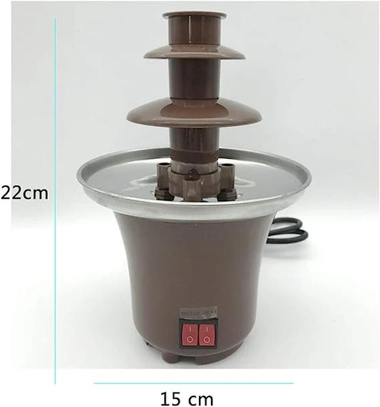 Chocolate Fondue Fountain, 3 Tiers Mini Electric Chocoalte Melting MachineM1